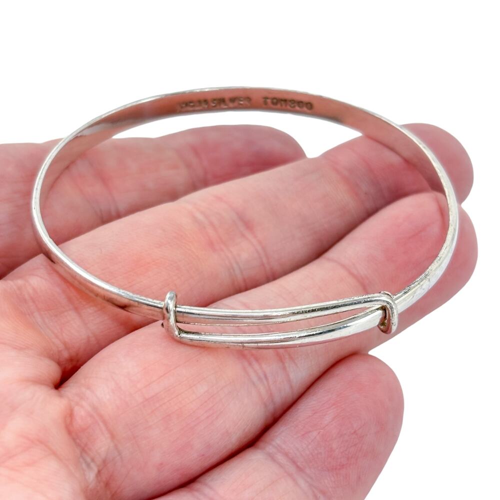 Vintage Sterling Silver 925 Bangle Bracelet 7"